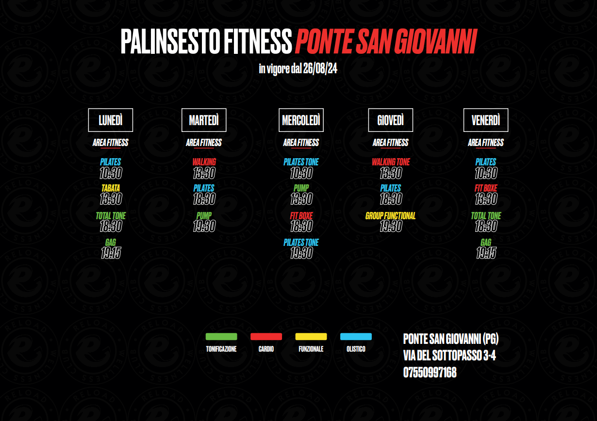 Calendario Corsi Ponte San Giovanni